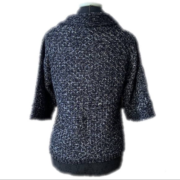 Black & grey sweater with cropped sleeves SZ M - Picture 4 of 6